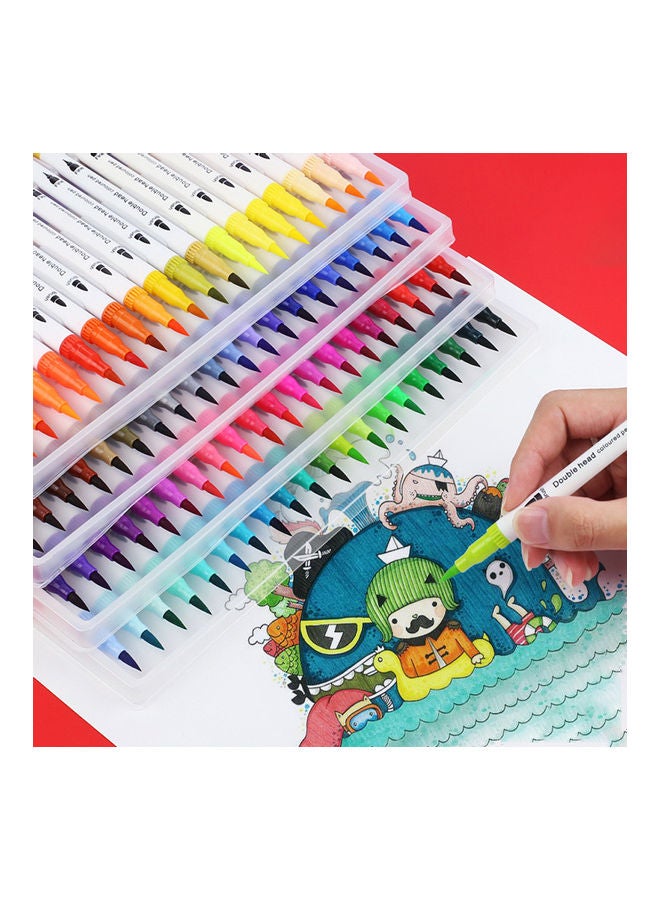 Generic 60-Piece Dual Tip Marker Pen Set Multicolour - Image 4