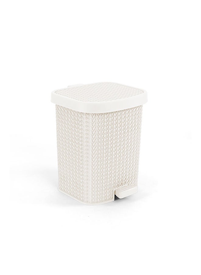El Helal & Silver Star - Medium Palm Trash bin White Mcm - Image 1