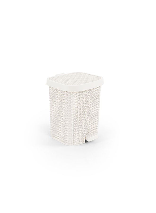 El Helal & Silver Star - Small Palm Trash bin White Scm - Image 1