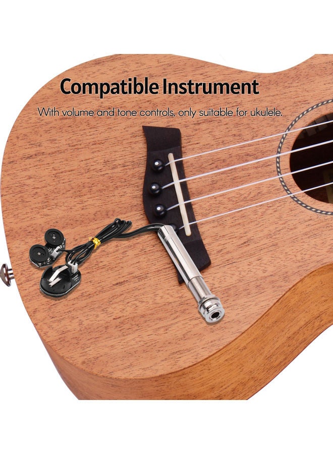 Generic - Sound Hunter PJU-02 Pen Tube Style Acoustic Piezo Transducer Pick-up with Volume and Tone Control for Ukulele - Image 1