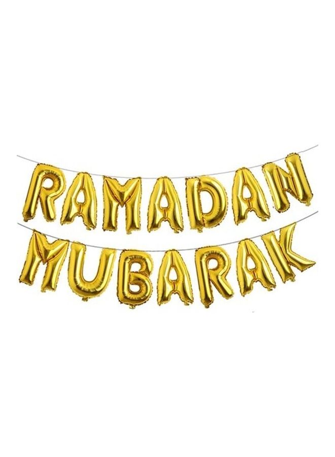 بارتي تايم مجموعة بالون فويل بتصميم يحمل عبارة "Ramadan Mubarak" 