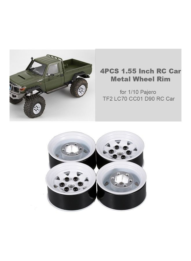 4-Piece 1.55 Inch RC Car Metal Wheel Rim Set  - Image 1