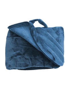 Cabeau Fold And Go Travel Blanket Polyester Royal Blue 31x10.20x22.80cm  - Image 2