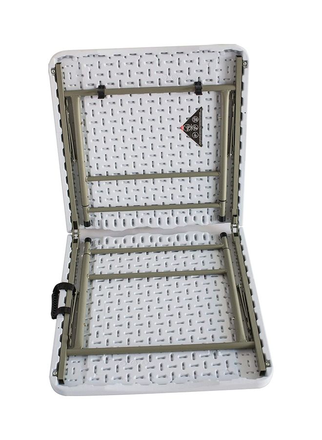 LANNY - Folding Table For Buffet Party Home Use White/Grey 120cm - Image 1