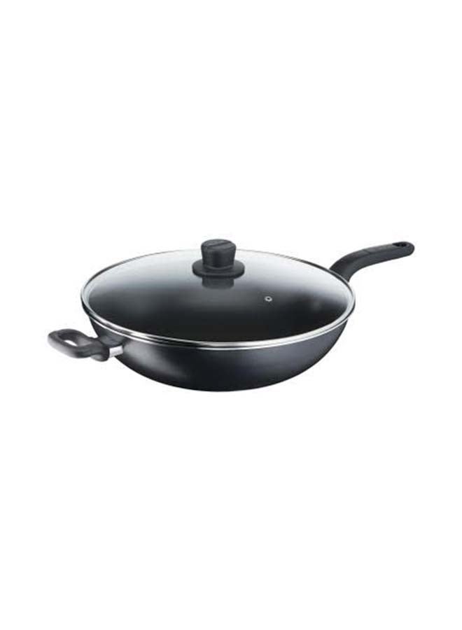 Tefal Cook Easy Xl 36 Cm Non-Stick Wokpan With Lid, Aluminium Black/Clear 36cm 