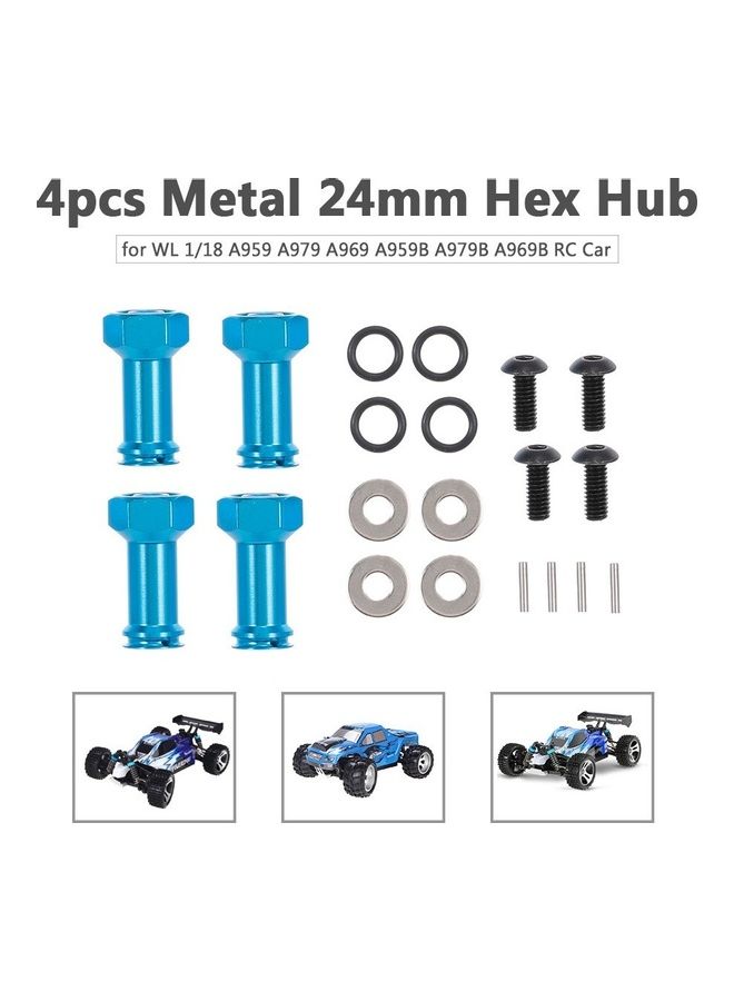 4-Piece 24mm Hex Hub Extension Adapter Wheel Spacer Set  - Image 2