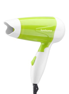 Sunhome Travel Hair Dryer 1200W With Folding Handle Green/White  - Image 1