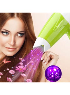Sunhome Travel Hair Dryer 1200W With Folding Handle Green/White  - Image 2