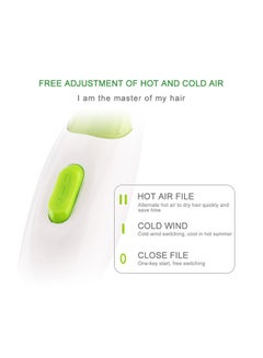 Sunhome Travel Hair Dryer 1200W With Folding Handle Green/White  - Image 4