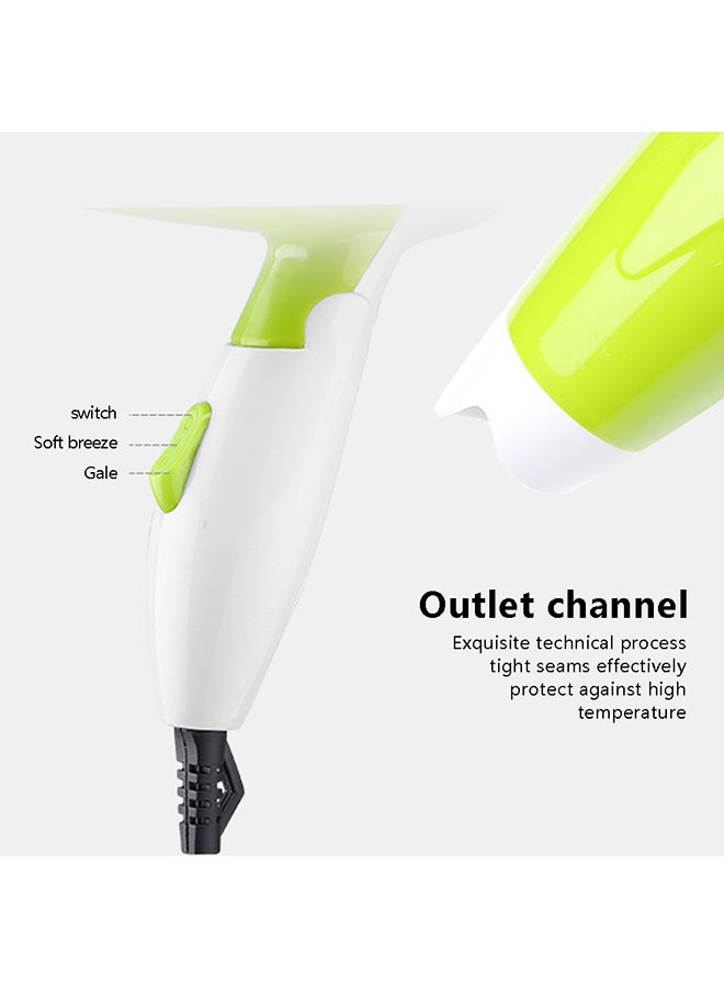 Sunhome - Travel Hair Dryer 1200W With Folding Handle Green/White - Image 1