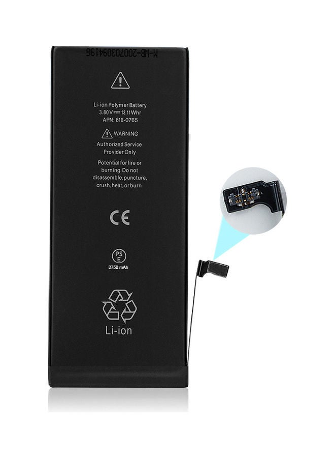 Captaintech - 2750.0 mAh Replacement Battery For Apple iPhone 6s Plus Black - Image 1