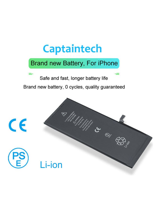 Captaintech - 2750.0 mAh Replacement Battery For Apple iPhone 6s Plus Black - Image 1