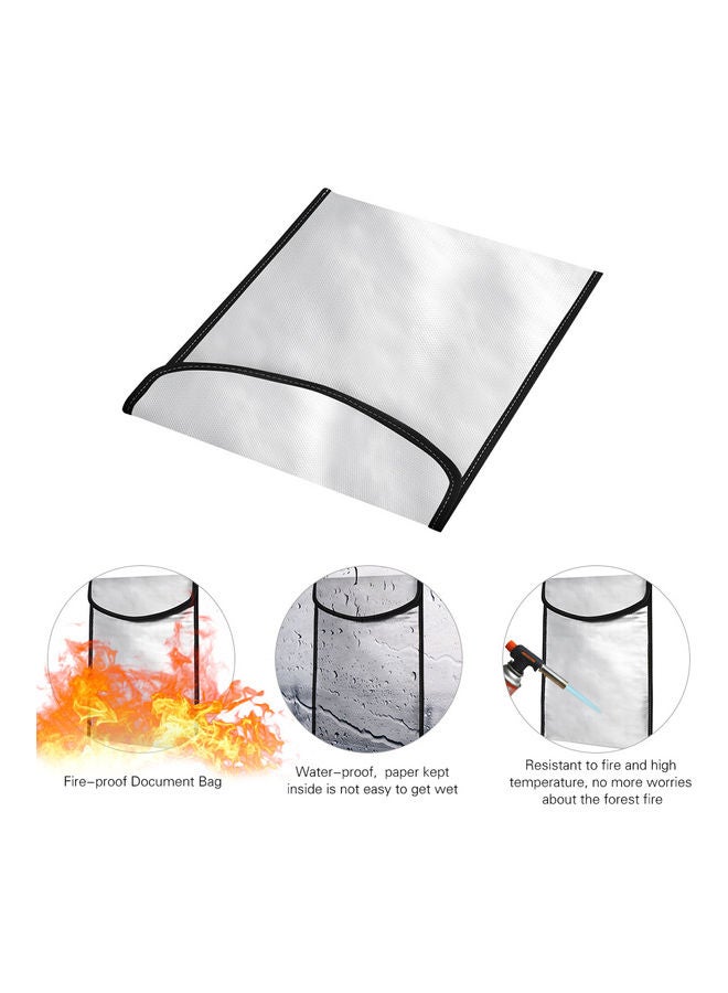 Generic Fireproof Document File Bag Silver  - Image 4