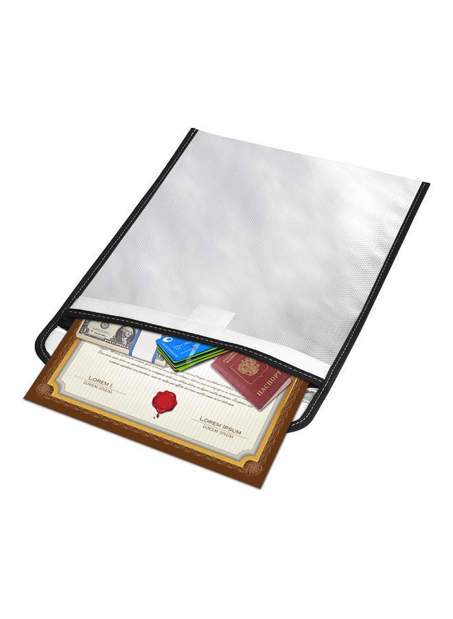 Generic Fireproof Document File Bag Silver  - Image 5