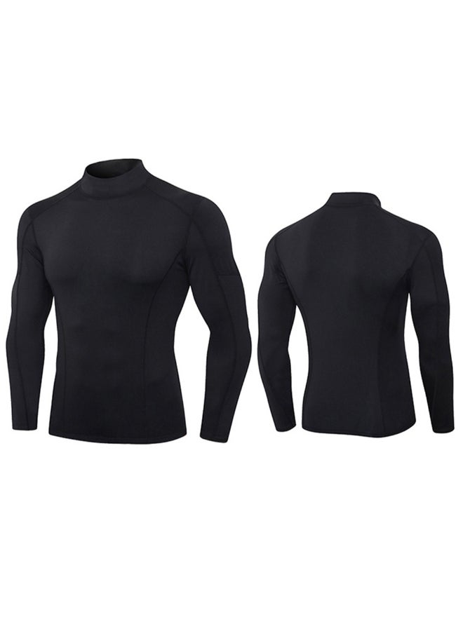 Performance Long Sleeved Sports T-Shirt Black - Image 5