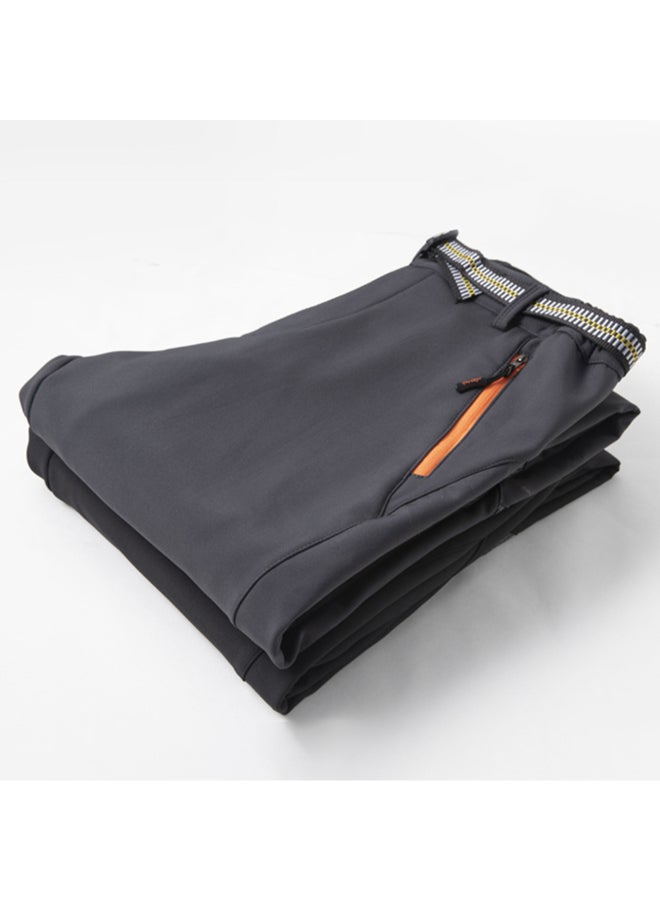 Loose Sports Zipper Pockets Pants Black/Grey  - Image 4
