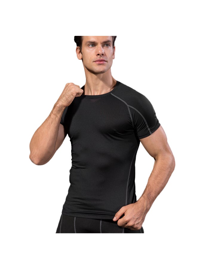 مجموعة تيشيرت رياضي ضاغط من 3 قطع أبيض/رمادي/أسود - Image 5