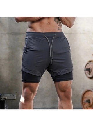 Two Layer Pockets Detail Sports Shorts Grey - v1616935052/N44931766V_4
