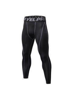 Generic 2-Piece Quick Dry Compression Sports Leggings Set Black/Burgundy  - Image 3