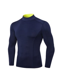 Long Sleeves Sports T-Shirt Navy Blue