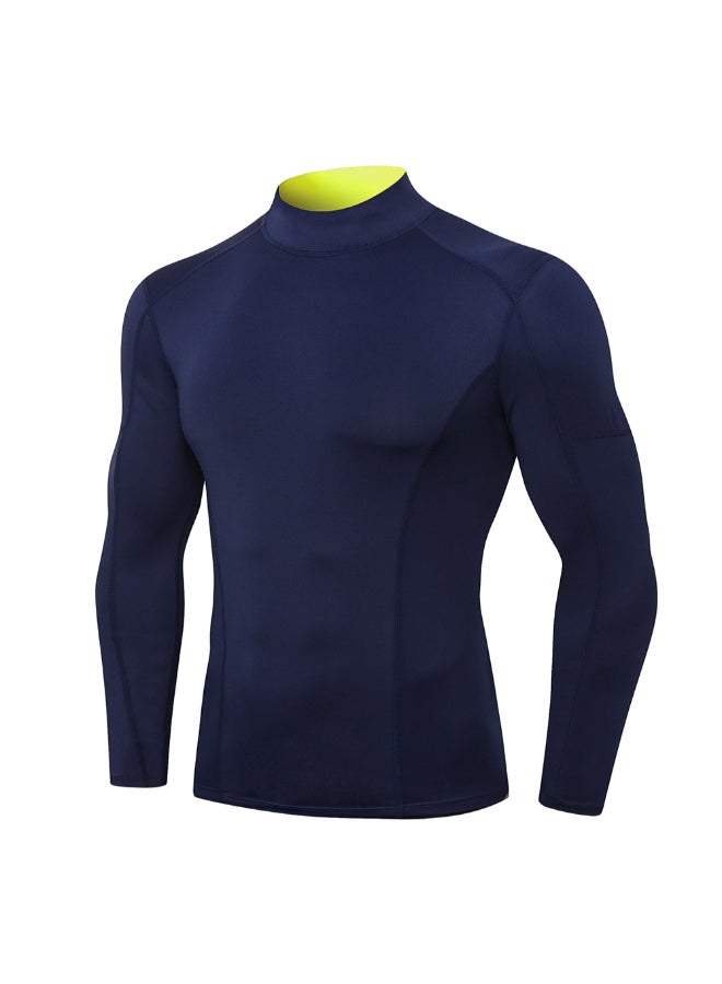 Generic - Long Sleeves Sports T-Shirt Navy Blue - Image 1