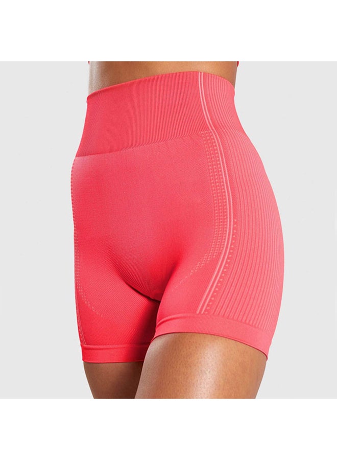 High Waist Skinny Shorts Pink - Image 1