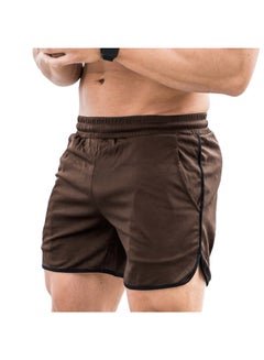 Sport Workout Pocket Detail Shorts Brown