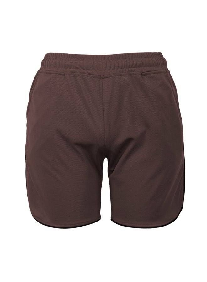 Generic - Sport Workout Pocket Detail Shorts Brown - Image 1