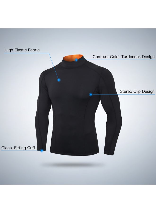 تيشيرت مضغوط بأكمام طويلة أسود - Image 5