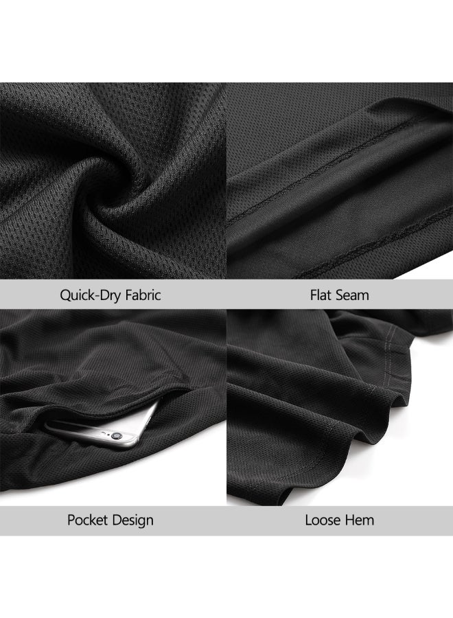 Generic - 2-In-1 Sports Training Shorts Black - Image 1