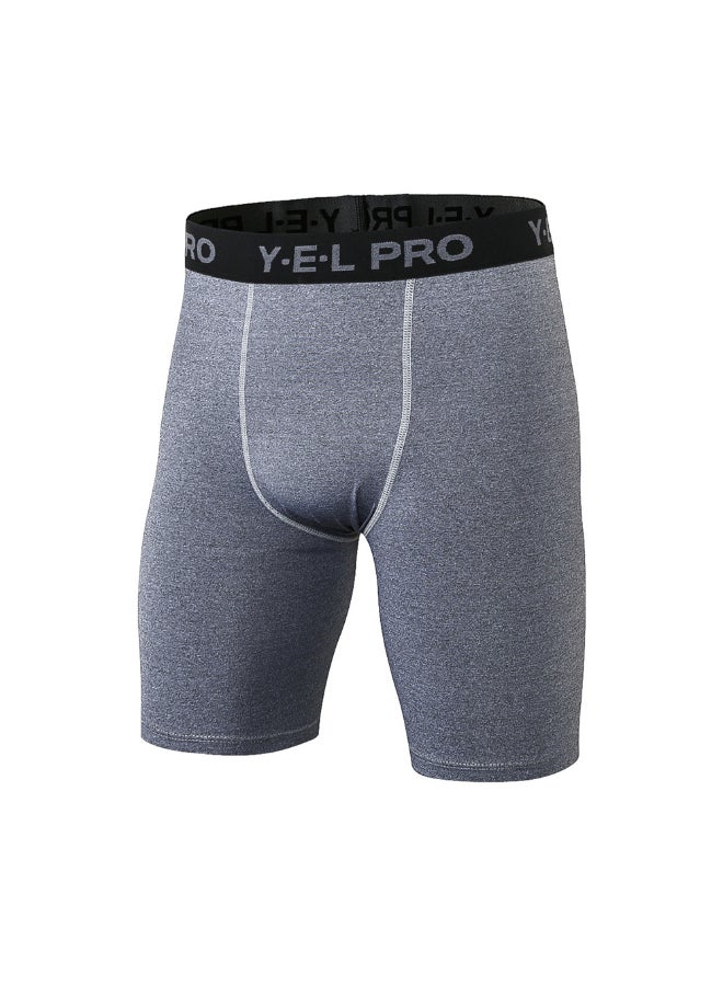 Generic - Quick-Dry Stretchable Bodycon Sportswear Shorts Grey - Image 1