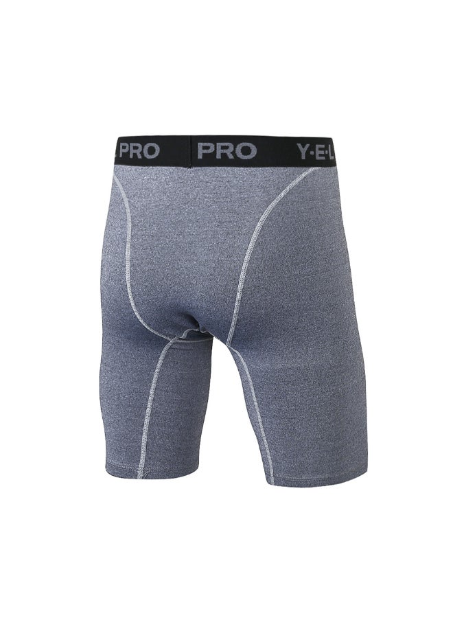 Generic - Quick-Dry Stretchable Bodycon Sportswear Shorts Grey - Image 1