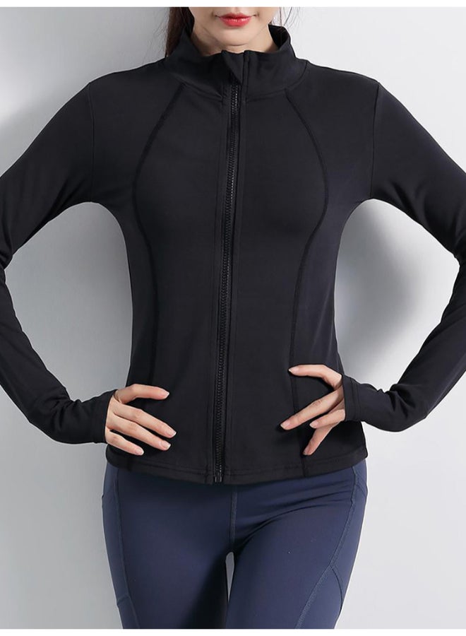 Full Zip Slim Sports Jacket Black  - Image 5