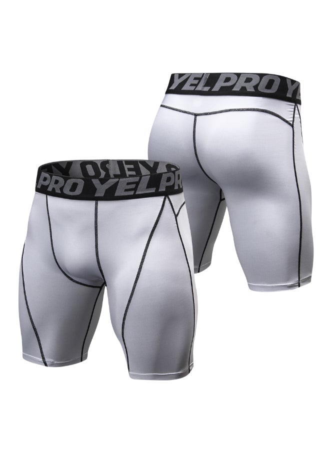 Generic - 3-Piece Compression Side Pocket Workout Shorts Set Burgundy - Image 1