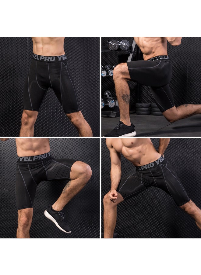 Generic - 3-Piece Compression Side Pocket Workout Shorts Set Burgundy - Image 1