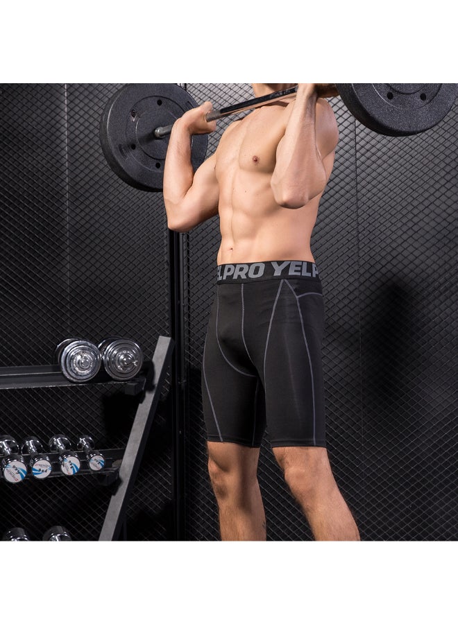 Generic - 3-Piece Compression Side Pocket Workout Shorts Set Burgundy - Image 1