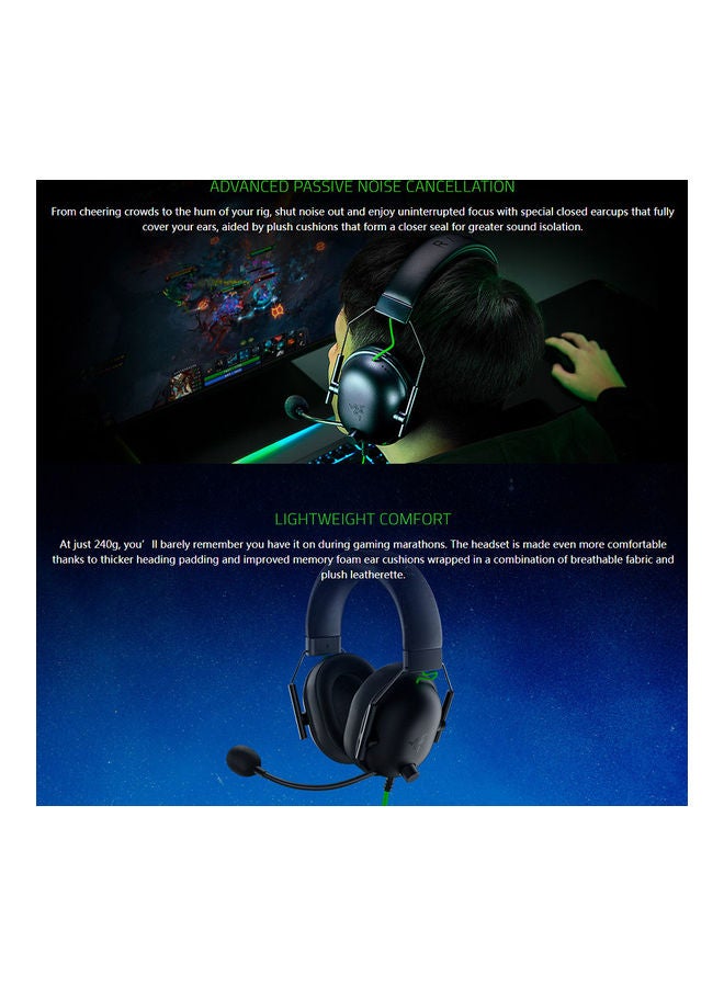 Razer BlackShark V2 X Gaming Headset: 7.1 Surround Sound, 50mm Drivers, Memory Foam Cushion, for PC, PS4, PS5, Switch, Xbox One, Xbox Series X|S, Mobile, 3.5mm Audio Jack, Classic Black - v1616936730/N45817333A_2
