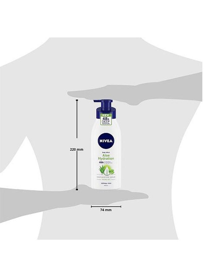 Nivea Aloe Hydration Body Lotion With Deep Moisture Serum 400+400ml - Image 3