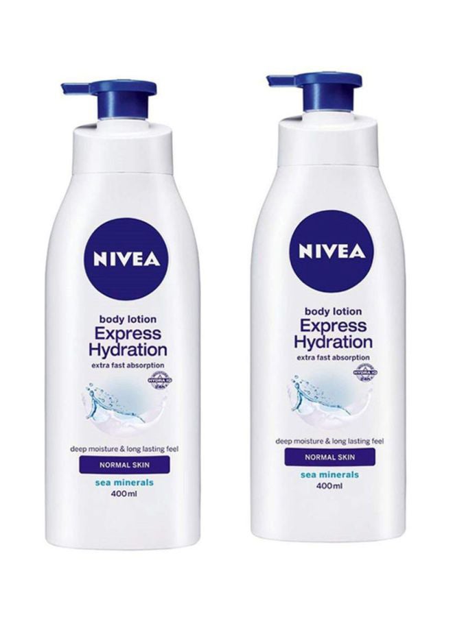 نيفيا قطعتين من لوشن الجسم إكسبريس هايدريشن 2x400ملليلتر - Image 1