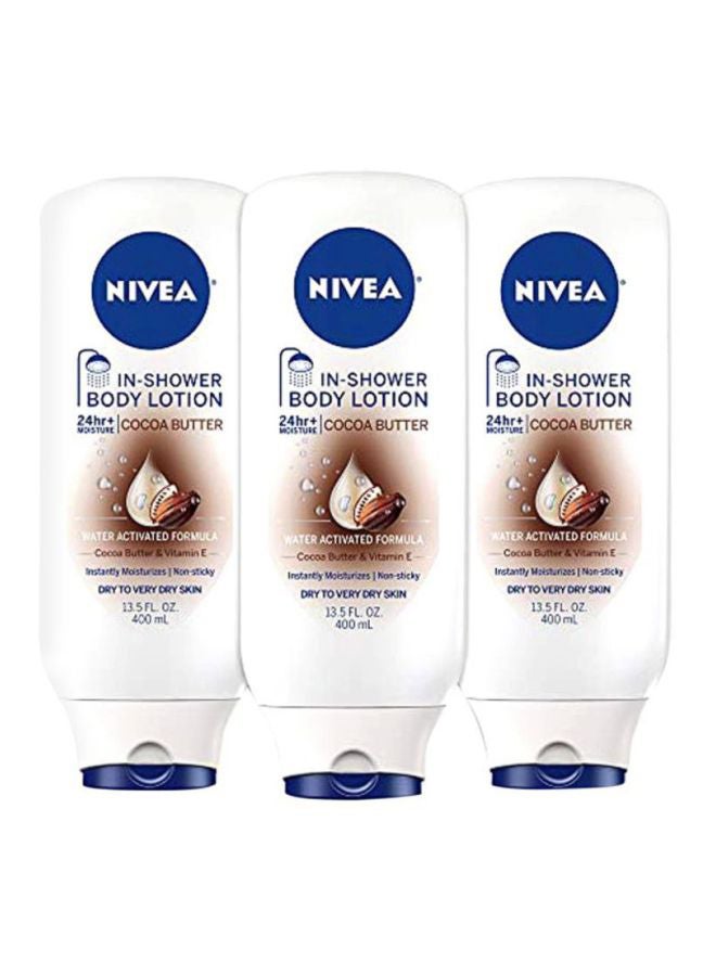 نيفيا مجموعة من 3 عبوات لوشن للجسم المستخدم أثناء الاستحمام بزبدة الكاكاو 1200ملليلتر - Image 1