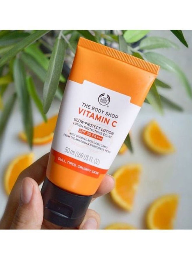 THE BODY SHOP - Vitamin C Glow-Protect Lotion SPF 30 White 50ml - Image 1