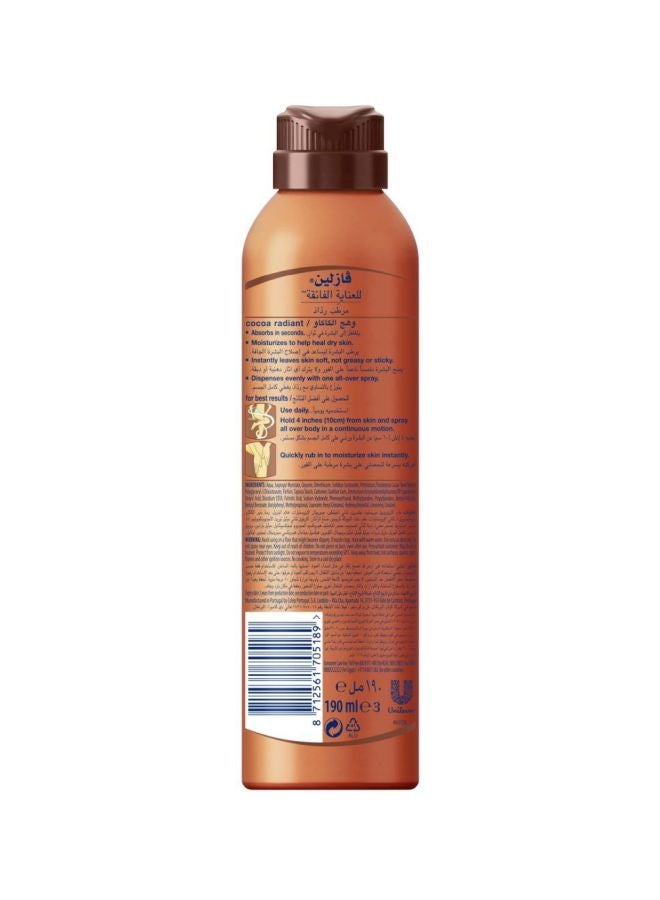 Vaseline Cocoa Radiant Spray Moisturiser 190grams  - Image 2