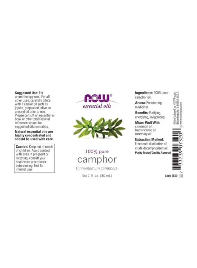 Now Foods - Camphor Essential Oil 30ml - Image 1