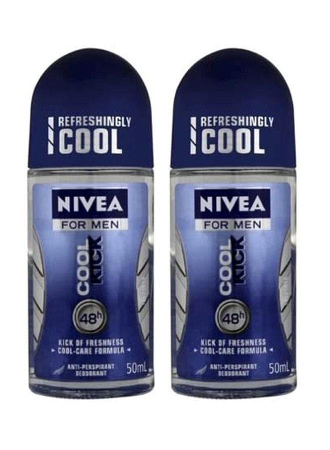 نيفيا مزيل رائحة التعرق ومضاد التعرق كول كيك برأس كروي (عبوة من قطعتين) 2x50ملليلتر - Image 1