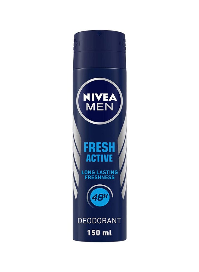 Nivea Pack Of 3 Fresh Active Antiperspirant Deodorant Blue 3x150ml - Image 2
