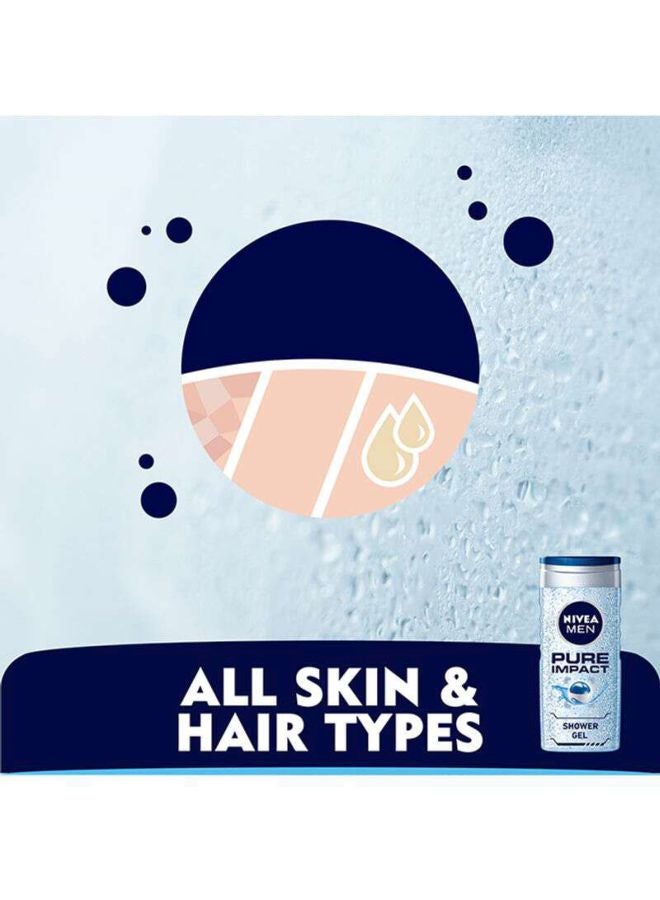 Nivea Pure Impact Shower gel 250ml Pack of 3 3x250ml - Image 4