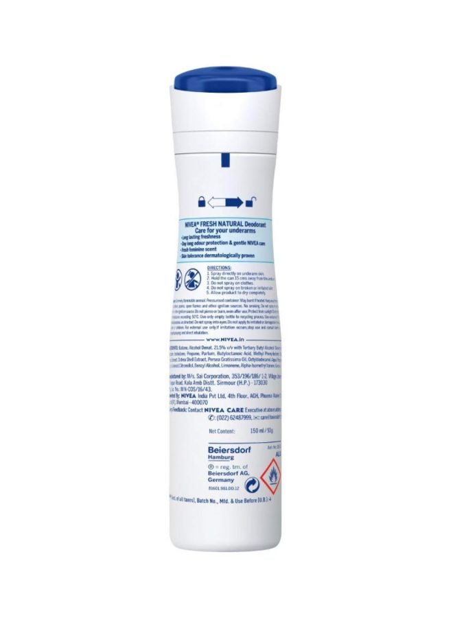 Nivea Fresh Natural For Female Deodorant Spray 150Ml 150ml - Image 2