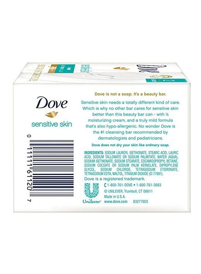 دوف مجموعة صابون تجميلي للبشرة الحساسة من 4 قطع أبيض - Image 2