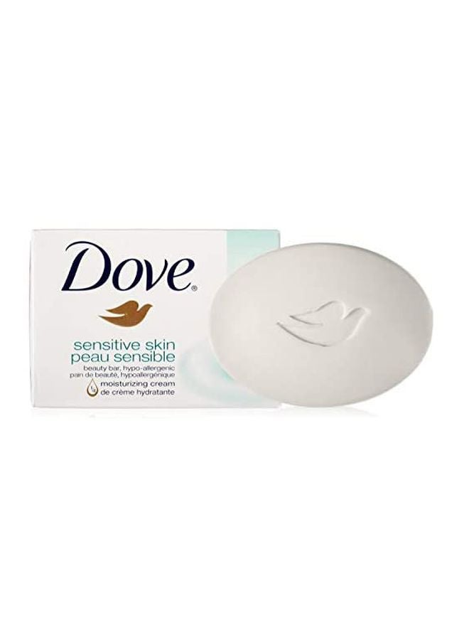 دوف مجموعة صابون تجميلي للبشرة الحساسة من 4 قطع أبيض - Image 3