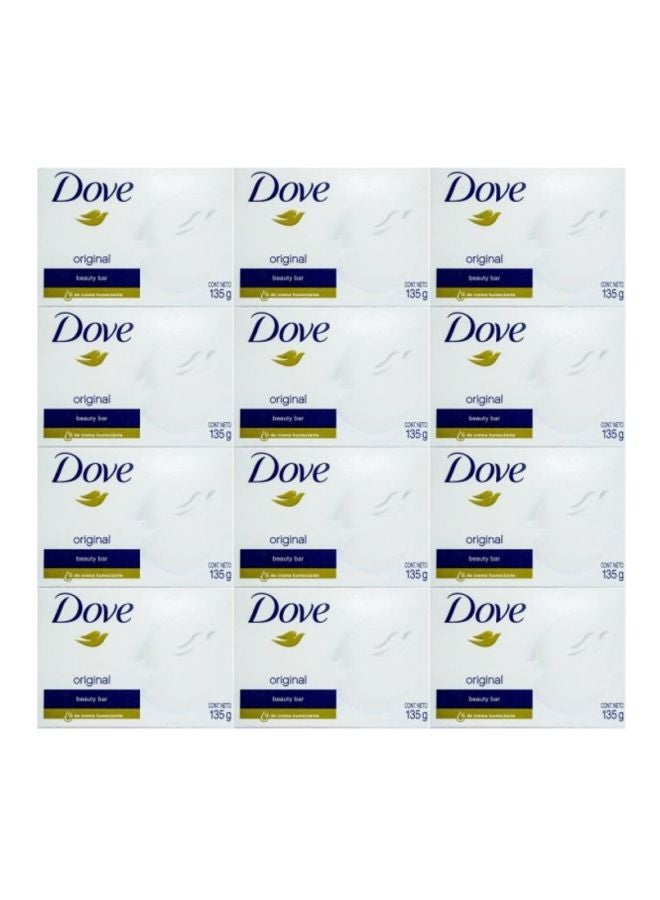 Dove Pack Of 12 Original Cream Bar 12x135grams